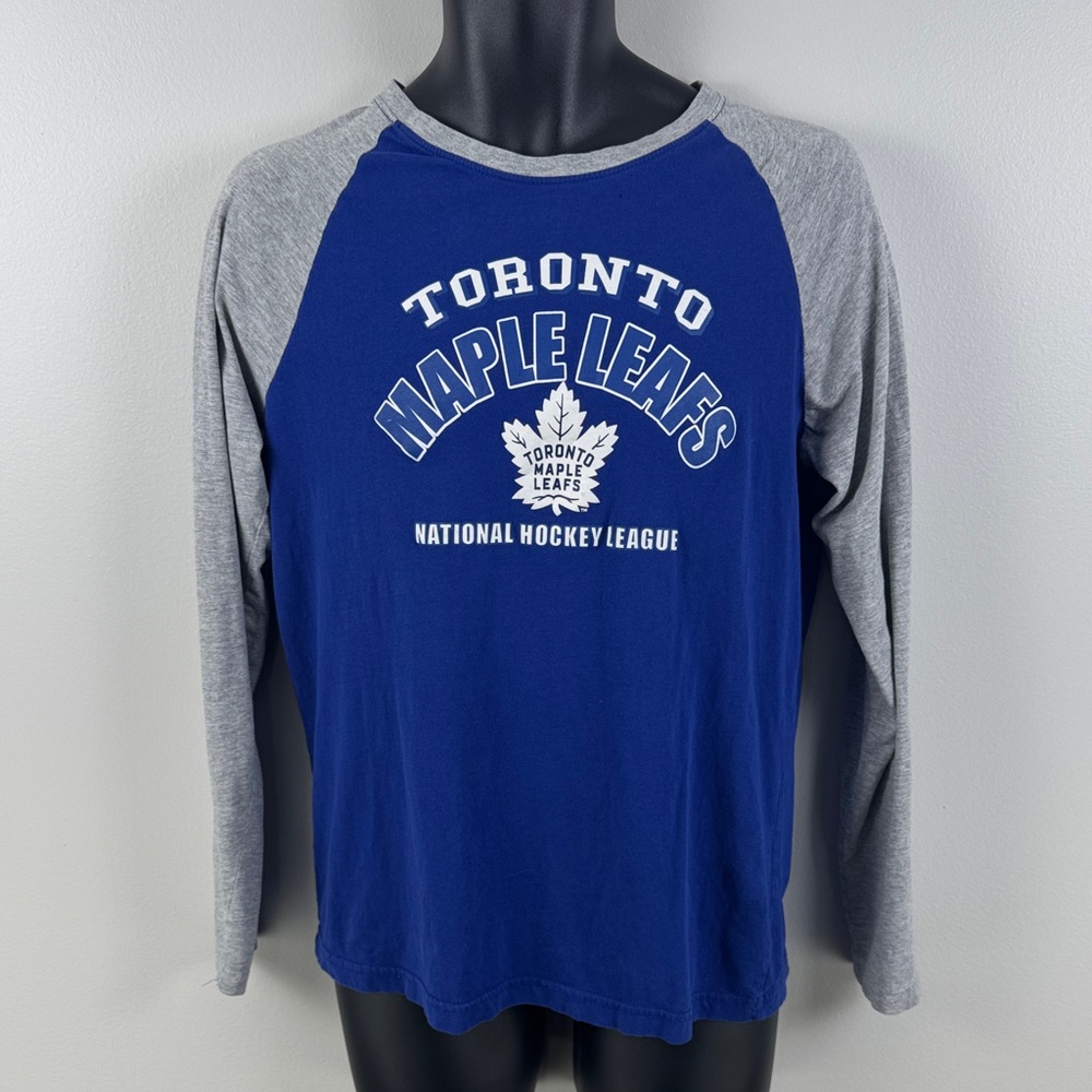 Toronto Maple Leafs Blue and Gray Long Sleeve Shirt - M